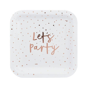 Paper Plates Lets Party Rose Gold Pk10 Paper Plates Lets Party Rose Gold Pk10