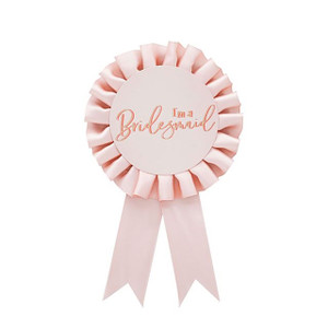 Bridesmaid Badge Rose Gold
