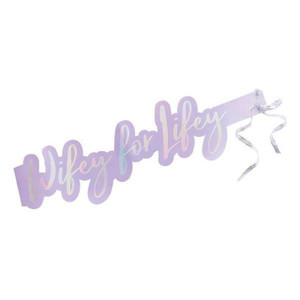 Wifey For Lifey Card Sash from Country Baskets