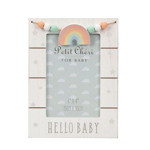 Rainbow Hello Baby 4x6 from Country Baskets