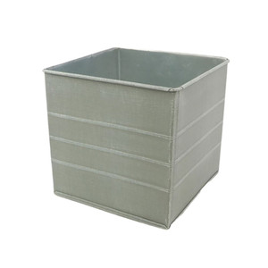 Grey Cube Plant Pot