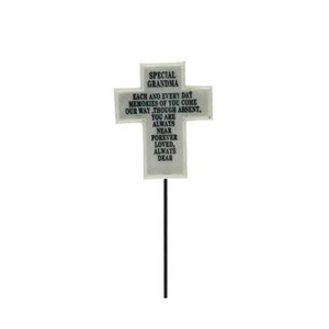 8.3x6.7x1cm Special Grandma Memorial Cross Pick (36/288) from Country Baskets