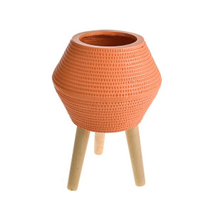 Apache Planter With Wooden Legs W30cm