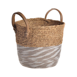 Basket Grey & White Design 25cm from Country Baskets