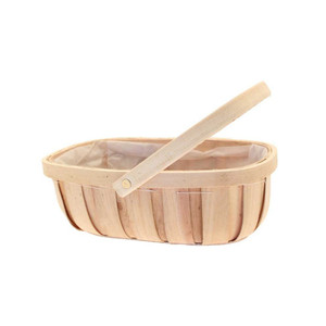 Natural Softwood Trug W/ Folding Handle (30)