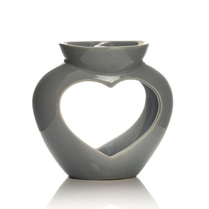 Ava May Grey Dual Scent Heart Burner in FSC Gift Box - FSC Mix Credit Ava May Grey Dual Scent Heart Burner in FSC Gift Box - FSC Mix Credit