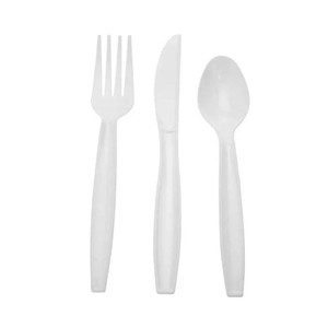 White Party Cutlery Pk18