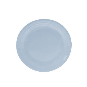 Light Blue Paper Plates Round - 9 inch (x8) (12/72)