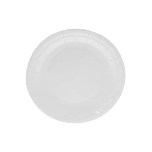 White Paper Plates Round Pk8 7Inch