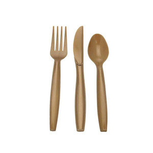 Gold Assorted Cutlery (Knife Fork Spoon) (x18) (12/72)