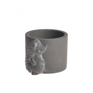 Hedgehog cement pot