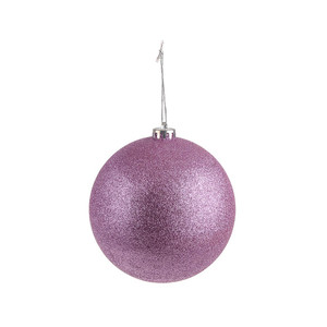 Pink glitter Shatterproof Bauble from Country Baskets