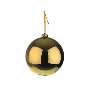 Gold Shiny Shatterproof Bauble (X1) (15cm) from Country Baskets