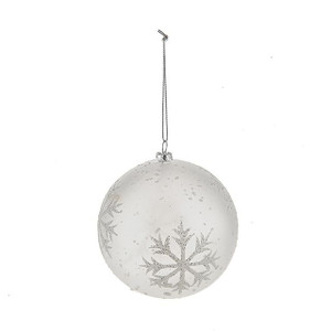 Frosted Snowflake Bauble 10cm