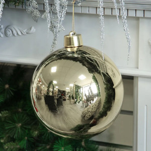 Champagne Shiny Shatterproof Bauble (x1) (25cm) from Country Baskets