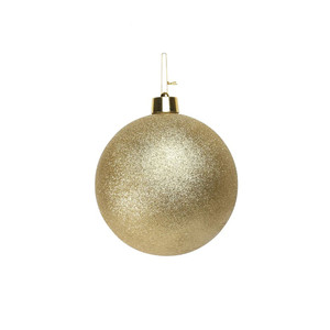 Gold Glitter Shatterproof Bauble (x1) (25cm) from Country Baskets
