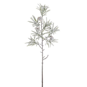 Frosted Pine Spray With Cone 51Cm