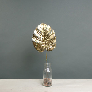 Metallic Monstera leaf - Small - Gold