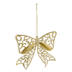 Lattice Bow Dec Gold from Country Baskets