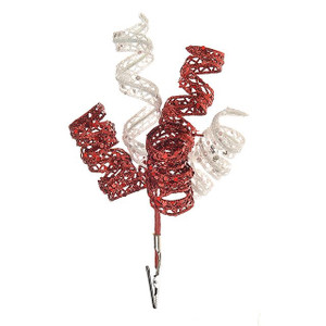 Festive Twirl Clip Red