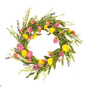 English Heath Spring Wreath 71Cm from Country Baskets