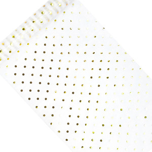Luxury Organza Roll Gold Dots 36cm x 9M