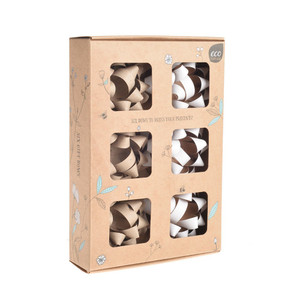 ECO Kraft Bow Pack Of 6