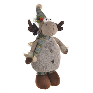 Moose Standing Green Scarf 48Cm