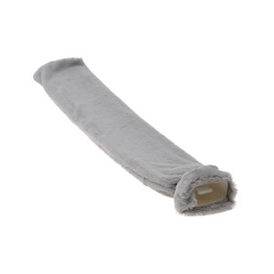 Slim Hot Water Bottle Faux Fur Grey