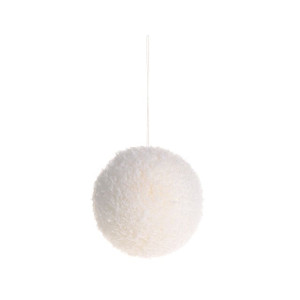 Snowball Hanging Dec 12Cm from Country Baskets