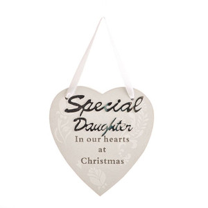 Xmas Heart Daughter Tree Hanger from Country Baskets