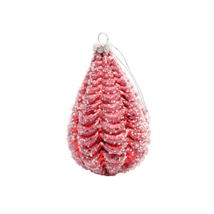 120mm Glass Drop w/Frost Red