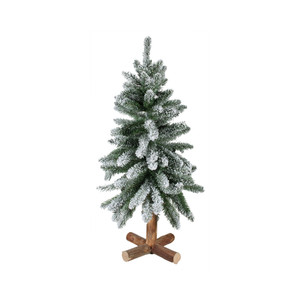 Oak Creek Flocked 60cm (24") Tree With Wood Base 68 Tips
