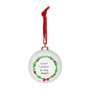 Memorial Wreath Bauble Sister