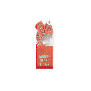 8 LED Wooden Heart Lights 8 LED Wooden Heart Lights