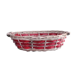 Oval  Red Two Tone  Tray  (30)  UNLINED Oval  Red Two Tone  Tray  (30)  UNLINED