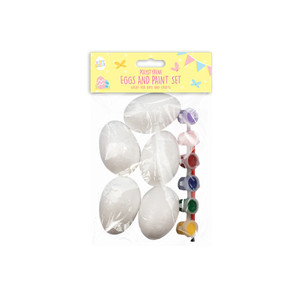 Easter Polystyrene Eggs & Paint Set