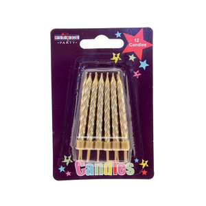 Gold Party candle 12pcs