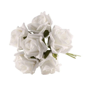 Foam Tea Rose Bright White X 6 Foam Tea Rose Bright White X 6