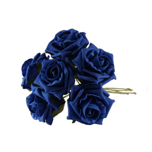 Foam Tea Rose Royal Blue X 6 from Country Baskets