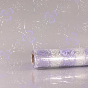Cellophane Print Pollyanna White and Lilac 80cm 100m