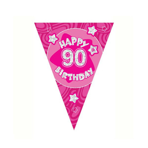Pink Holographic 90Th Banner Pink Holographic 90Th Banner