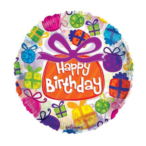 Balloon Birthday Present 18 Inch from Country Baskets