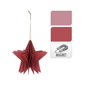Paper Hanging Dec Pink Star 2 Assorted from Country Baskets