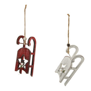 Sleigh Hanging Dec 2Ast from Country Baskets