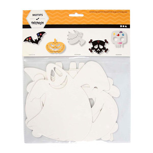 Halloween Motifs, white, size 25x17 cm, 230 g, 16 pc/ 1 pack
