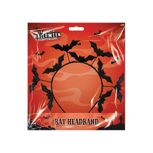 Black Glitter Bat Headband