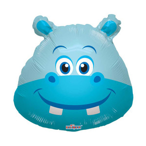 14" Hippo Balloon - Inflated from Country Baskets