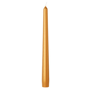 Bolsius Essentials Taper Candles Box of 4 -245x24mm - Metallic Golden Orange from Country Baskets