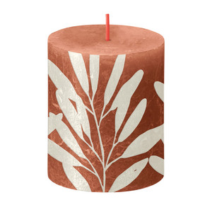 Bolsius Rustic Silhouette Candle 80 x 68 - Rusty Pink Sage from Country Baskets
